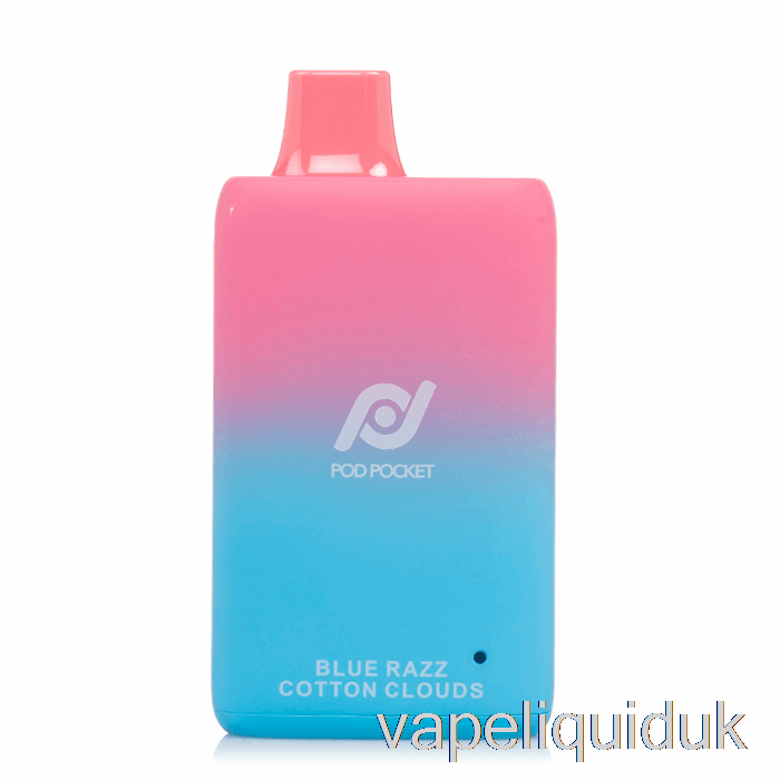 Pod Pocket 7500 0% Zero Nicotine Disposable Blue Razz Cotton Clouds Vape Juice